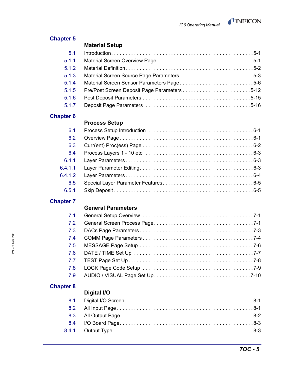 INFICON IC6 Thin Film Deposition Controller User Manual | Page 13 / 332