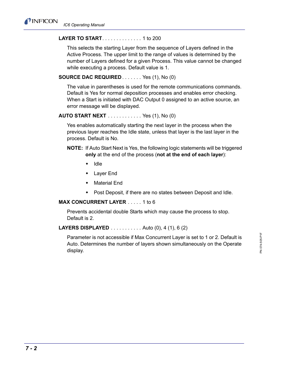 INFICON IC6 Thin Film Deposition Controller User Manual | Page 136 / 332