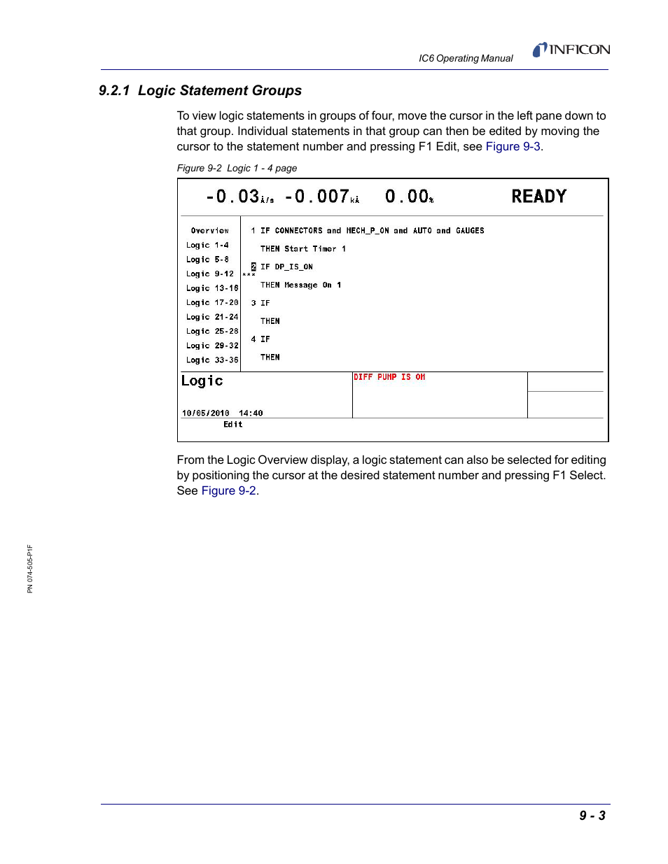 1 logic statement groups | INFICON IC6 Thin Film Deposition Controller User Manual | Page 151 / 332