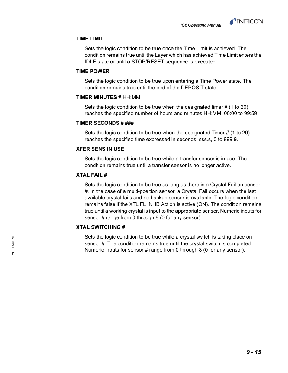 INFICON IC6 Thin Film Deposition Controller User Manual | Page 163 / 332