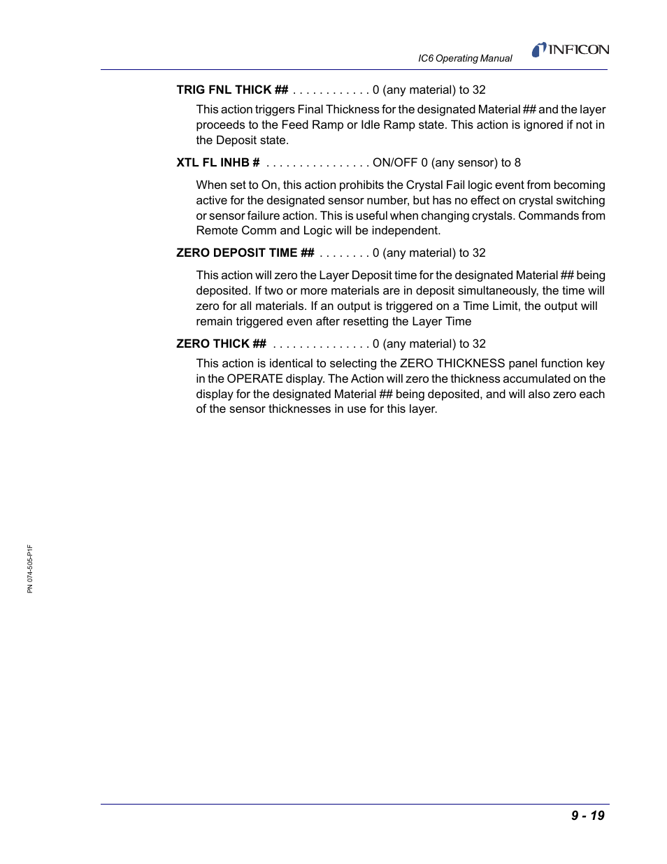 INFICON IC6 Thin Film Deposition Controller User Manual | Page 167 / 332