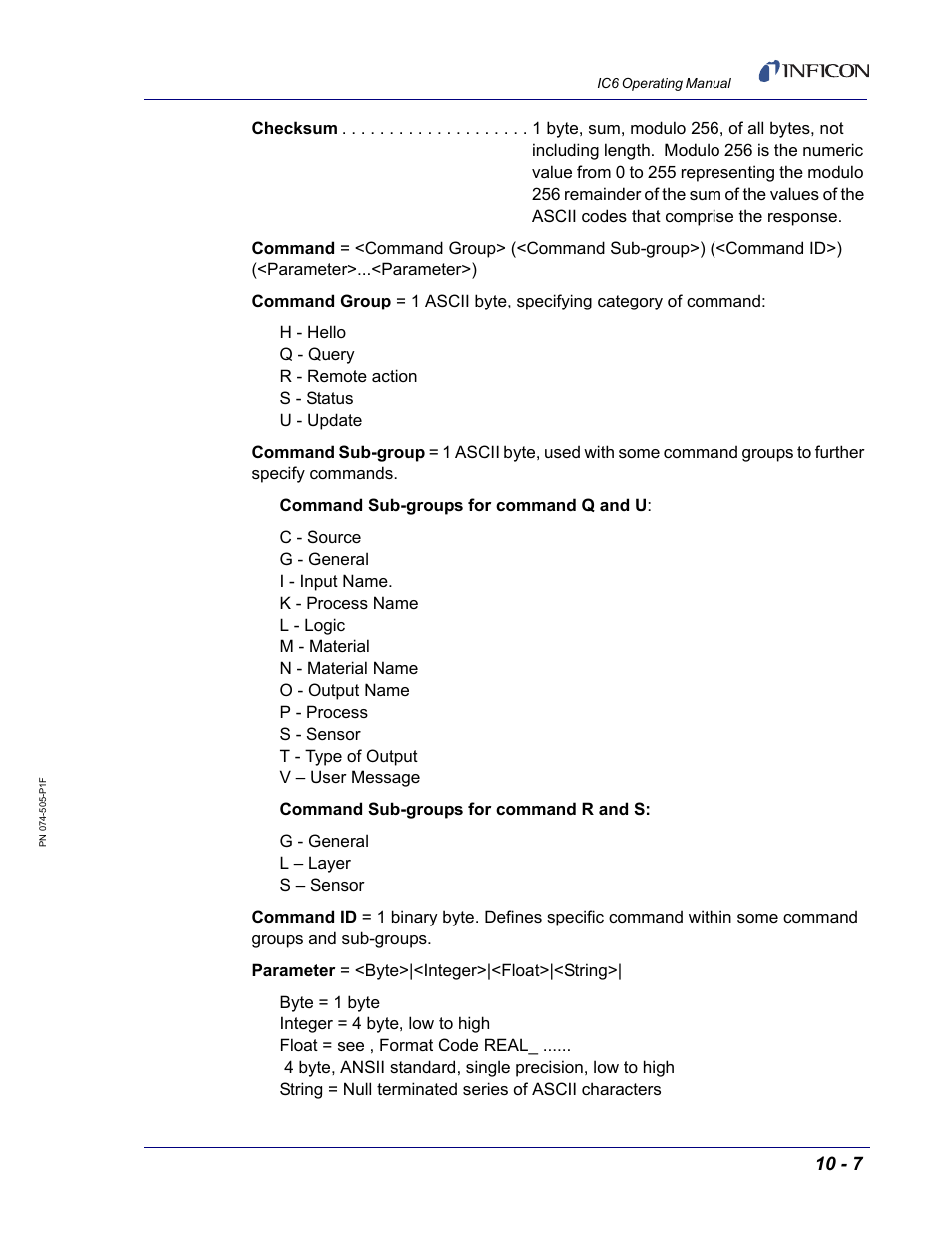INFICON IC6 Thin Film Deposition Controller User Manual | Page 177 / 332