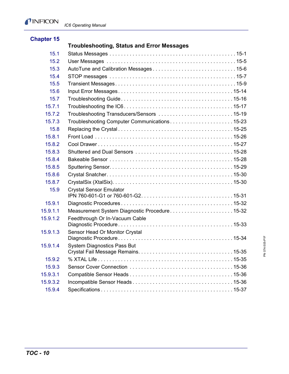 INFICON IC6 Thin Film Deposition Controller User Manual | Page 18 / 332