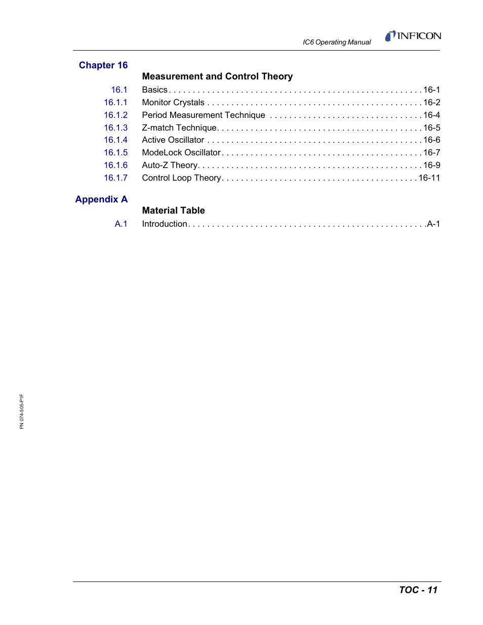 INFICON IC6 Thin Film Deposition Controller User Manual | Page 19 / 332