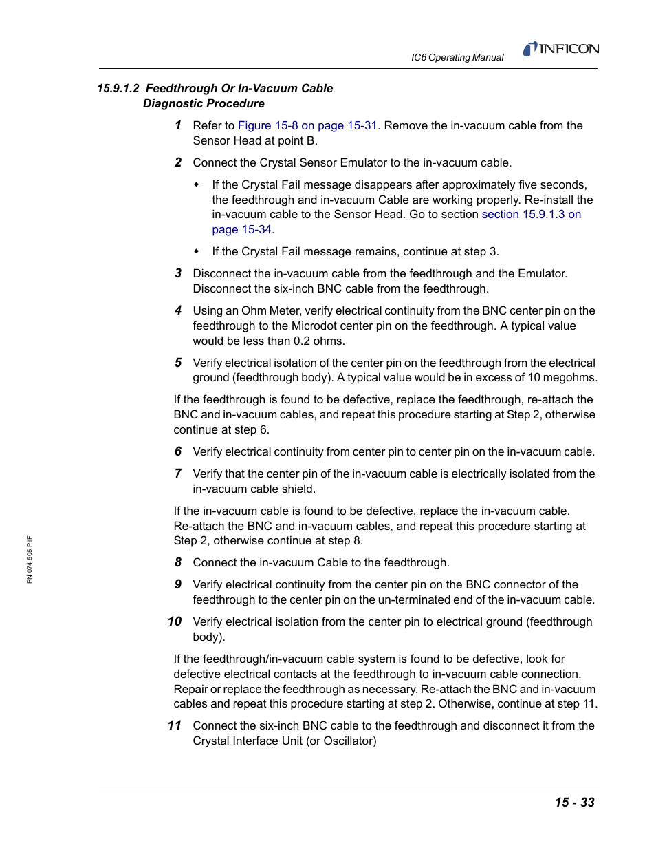 H. go to, Section 15.9.1.2 | INFICON IC6 Thin Film Deposition Controller User Manual | Page 303 / 332
