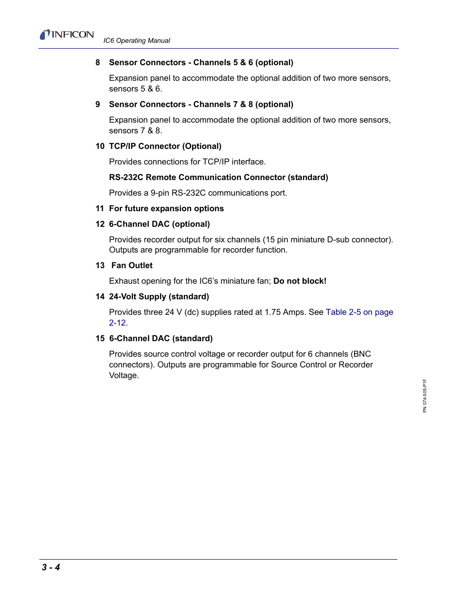 INFICON IC6 Thin Film Deposition Controller User Manual | Page 58 / 332