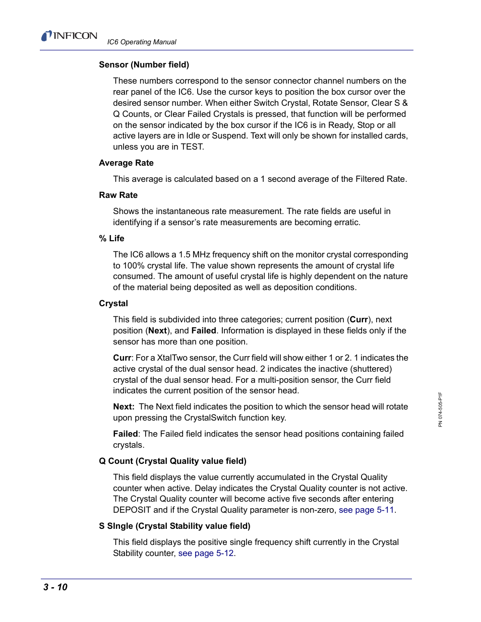 INFICON IC6 Thin Film Deposition Controller User Manual | Page 64 / 332