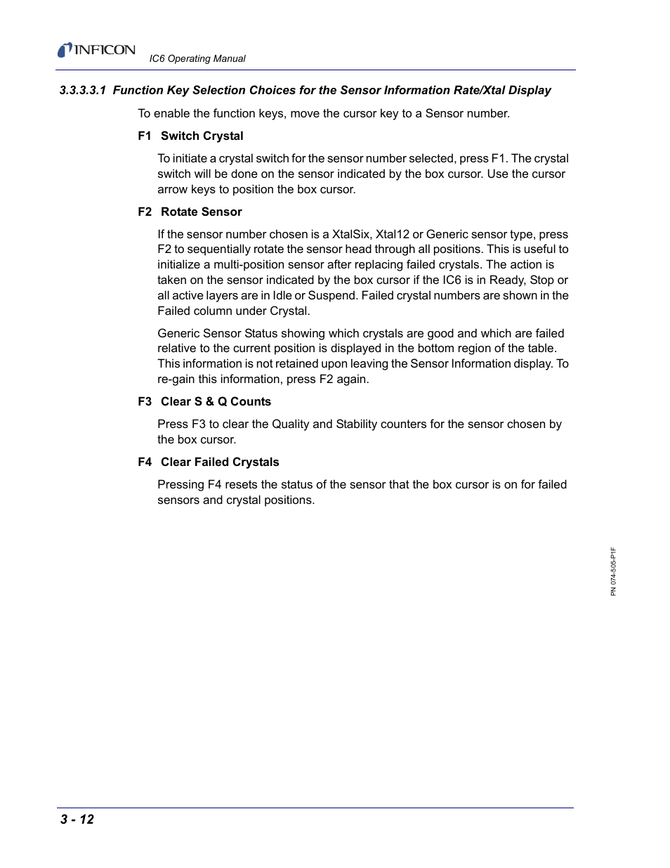 INFICON IC6 Thin Film Deposition Controller User Manual | Page 66 / 332