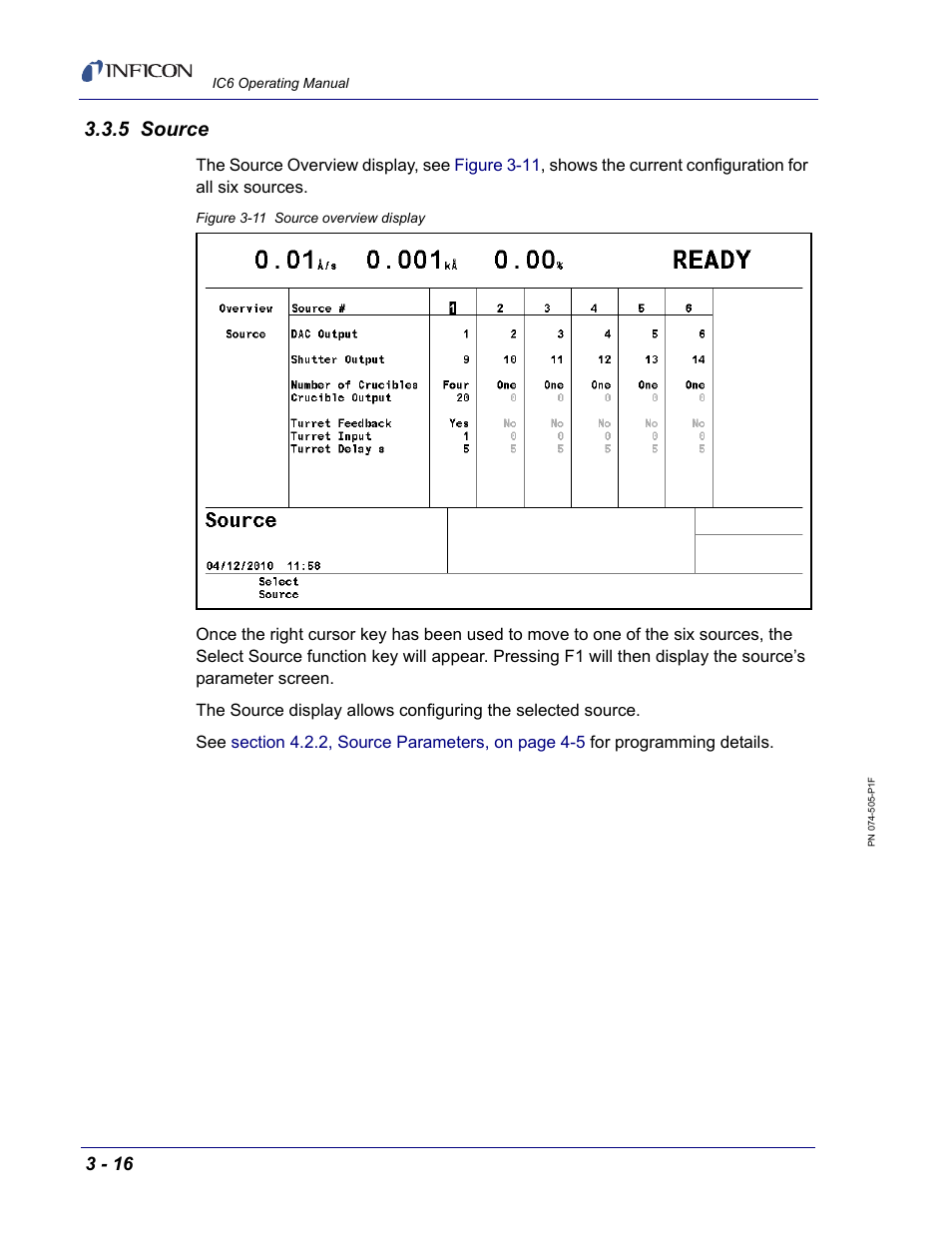 5 source | INFICON IC6 Thin Film Deposition Controller User Manual | Page 70 / 332