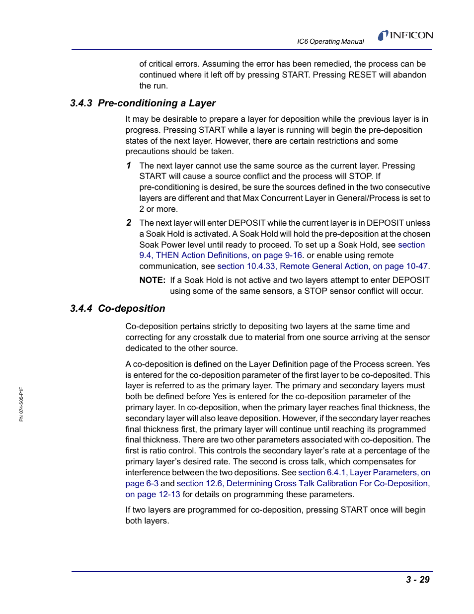 3 pre-conditioning a layer, 4 co-deposition | INFICON IC6 Thin Film Deposition Controller User Manual | Page 83 / 332