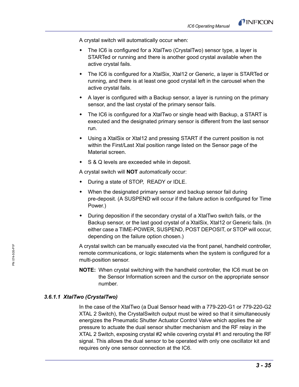 1 xtaltwo (crystaltwo) | INFICON IC6 Thin Film Deposition Controller User Manual | Page 89 / 332