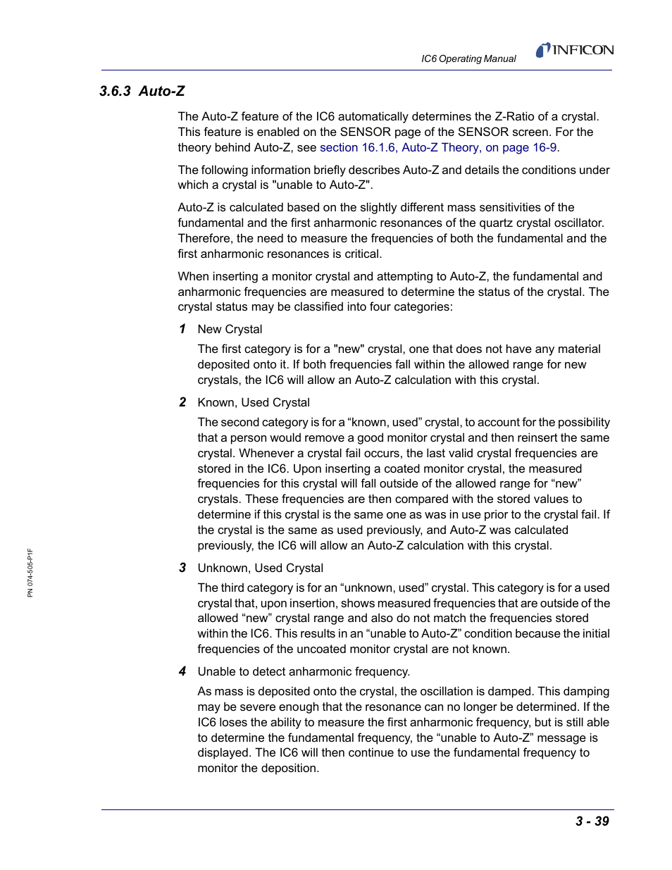 3 auto-z | INFICON IC6 Thin Film Deposition Controller User Manual | Page 93 / 332