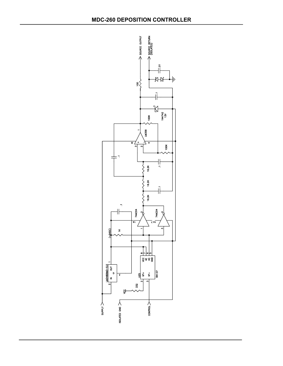 Figure 7-4 source output driver circuit -6 | INFICON MDC-260 Thin Film Deposition Controller User Manual | Page 100 / 208