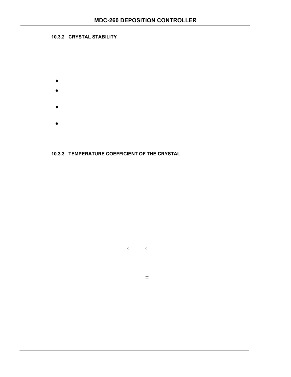 Crystal stability, Temperature coefficient of the crystal, Crystal stability -4 | Temperature coefficient of the crystal -4 | INFICON MDC-260 Thin Film Deposition Controller User Manual | Page 128 / 208