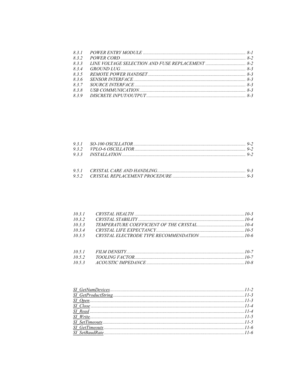 INFICON MDC-260 Thin Film Deposition Controller User Manual | Page 14 / 208