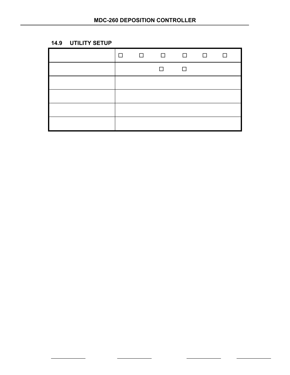 Utility setup, Utility, Setup -10 | INFICON MDC-260 Thin Film Deposition Controller User Manual | Page 202 / 208