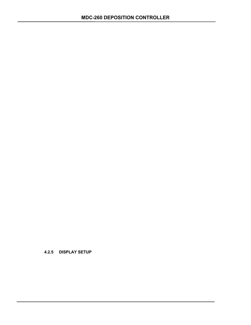Display setup, Display setup -10 | INFICON MDC-260 Thin Film Deposition Controller User Manual | Page 46 / 208