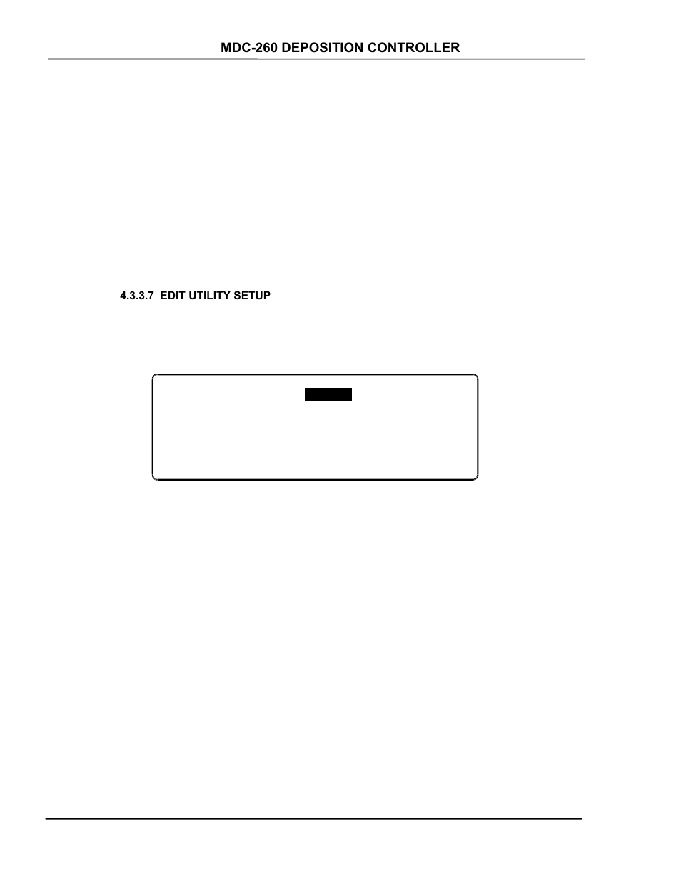 Edit utility setup, Edit utility setup -40, Figure 4-19 utility setup screen -40 | INFICON MDC-260 Thin Film Deposition Controller User Manual | Page 76 / 208