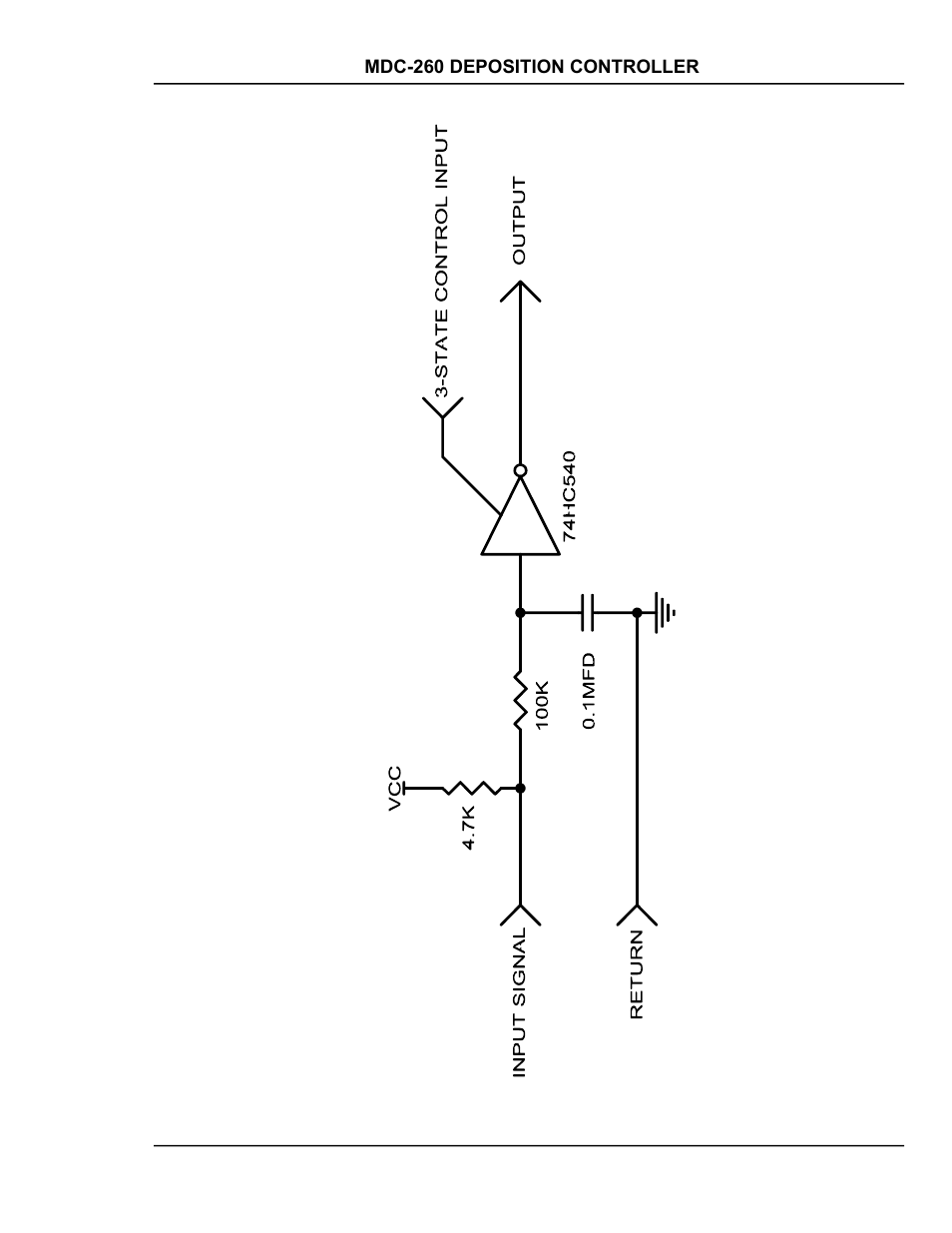 Figure 7-1 passive input buffer circuit -3 | INFICON MDC-260 Thin Film Deposition Controller User Manual | Page 97 / 208