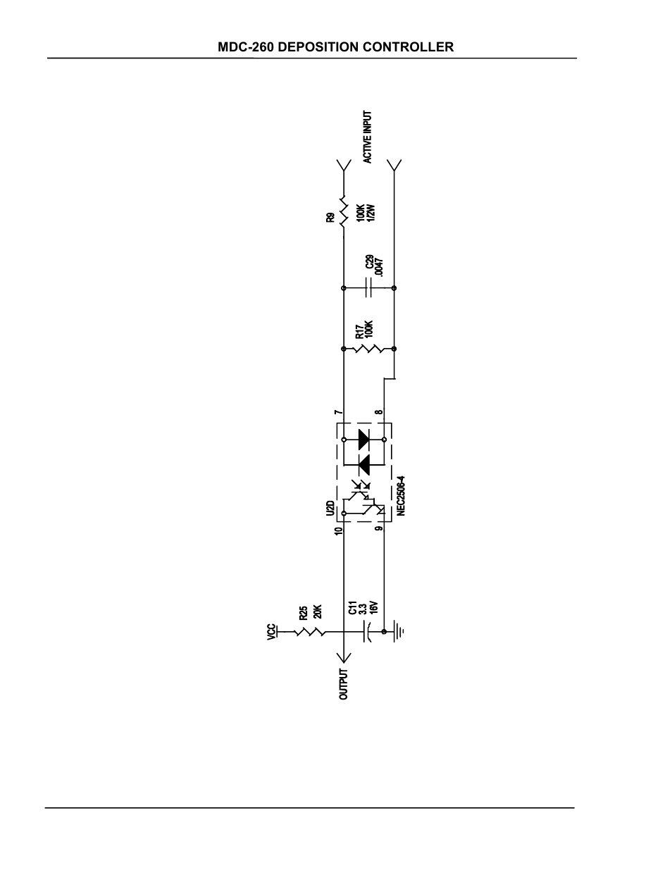Figure 7-2 active input buffer circuit -4 | INFICON MDC-260 Thin Film Deposition Controller User Manual | Page 98 / 208
