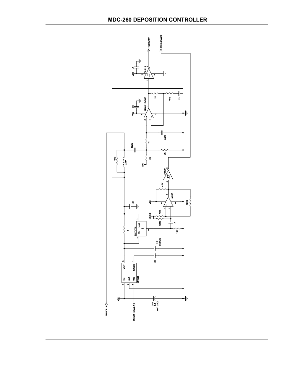 Figure 7-3 sensor input buffer circuit -5 | INFICON MDC-260 Thin Film Deposition Controller User Manual | Page 99 / 208