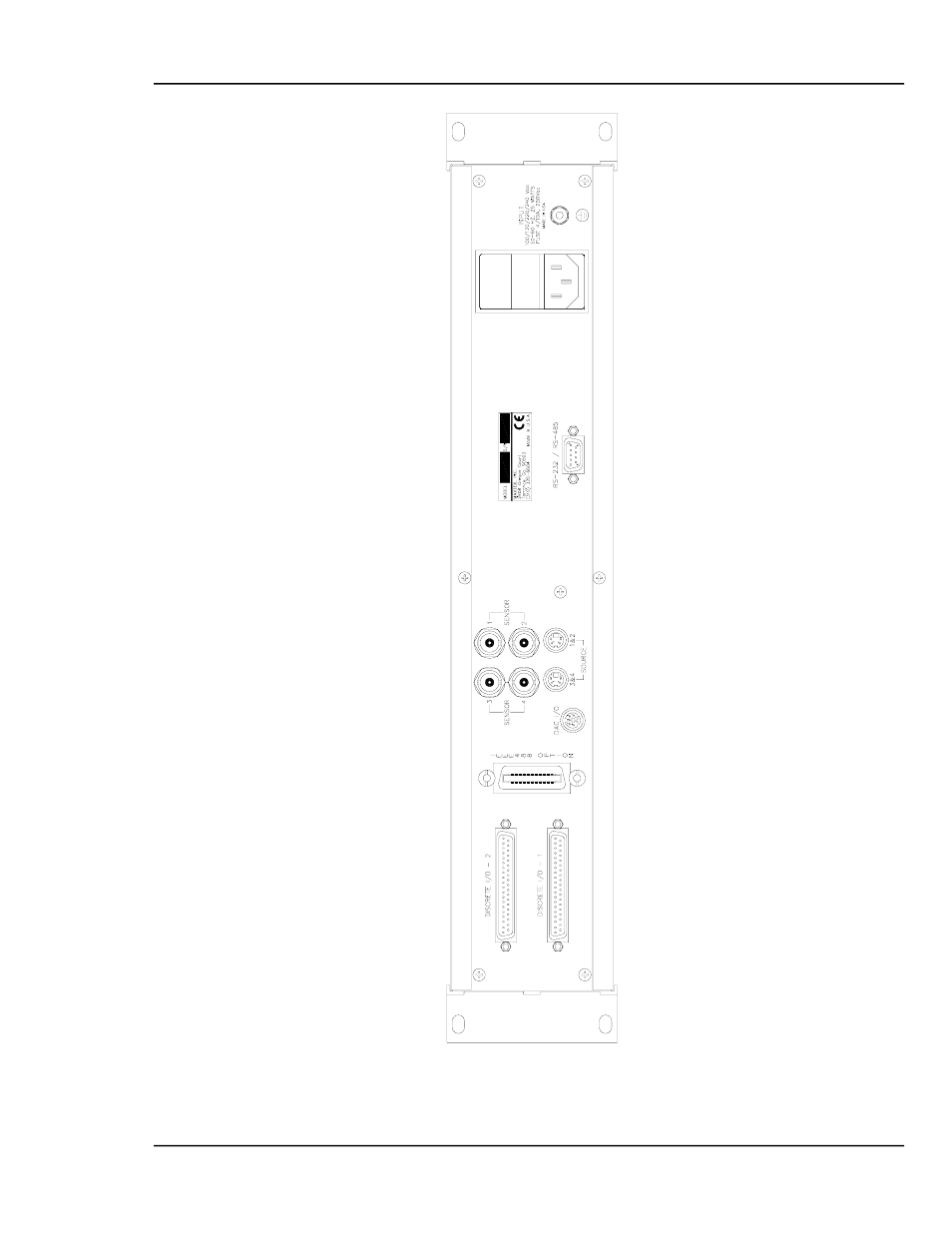 Figure 8-2 mdc-360 rear panel -5, Panel. (see figure 8-2) | INFICON MDC-360 Thin Film Deposition Controller User Manual | Page 107 / 173