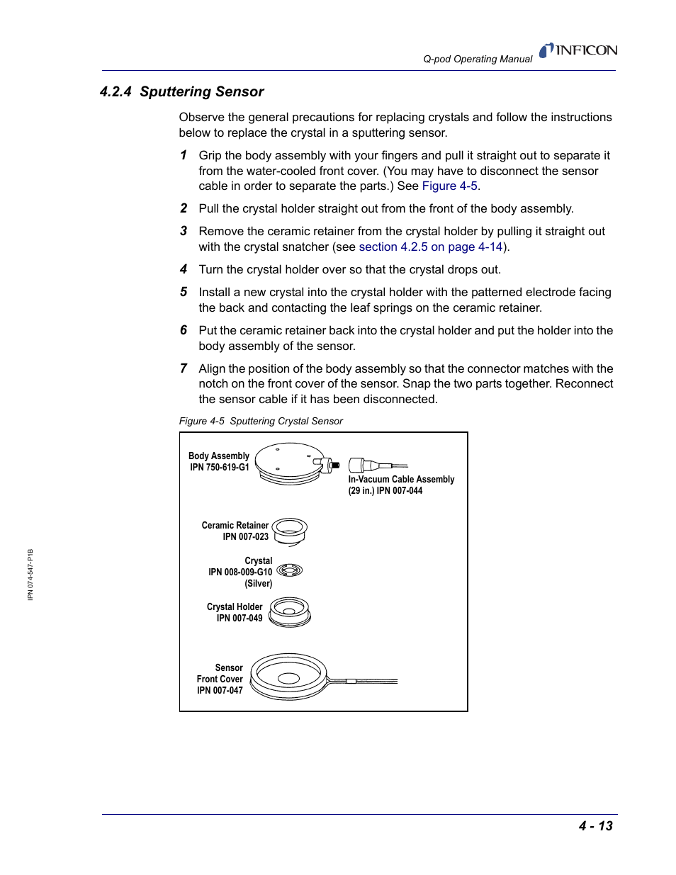 4 sputtering sensor | INFICON Q-pod Thin Film Deposition Monitor User Manual | Page 41 / 72