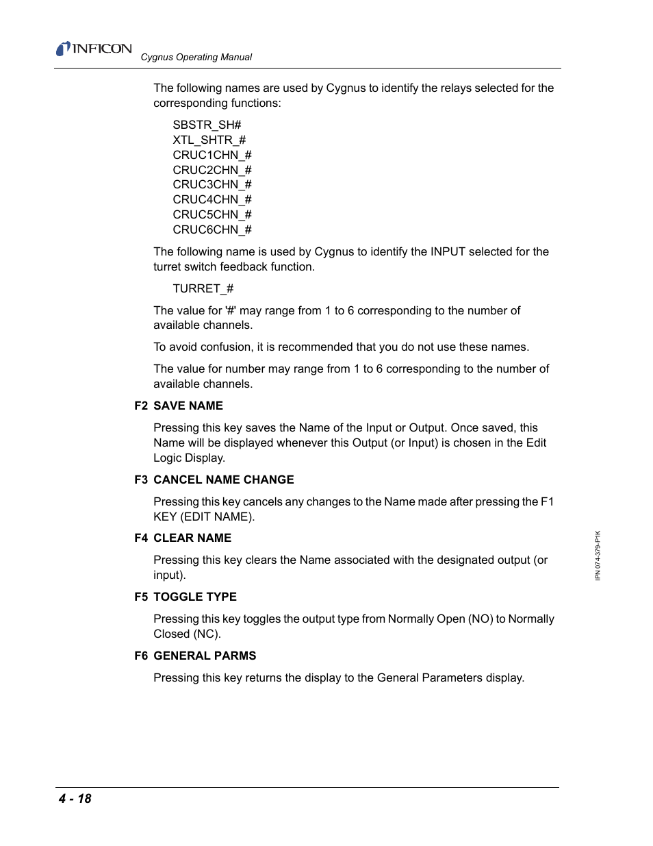 INFICON Cygnus Thin Film Deposition Controller User Manual | Page 102 / 228