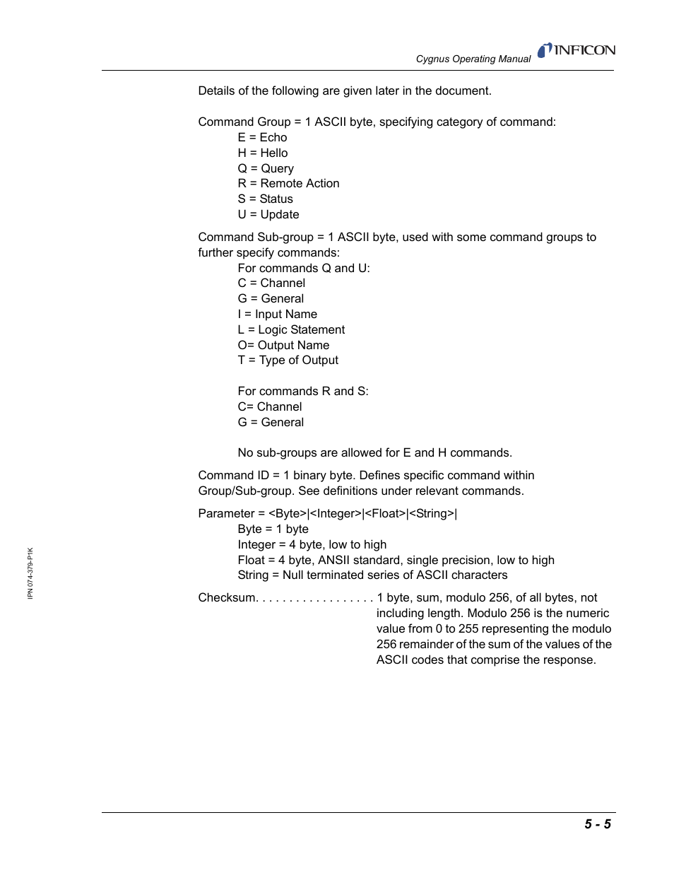 INFICON Cygnus Thin Film Deposition Controller User Manual | Page 109 / 228