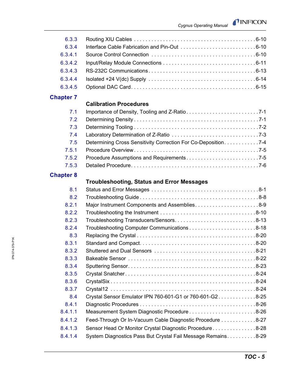 INFICON Cygnus Thin Film Deposition Controller User Manual | Page 13 / 228