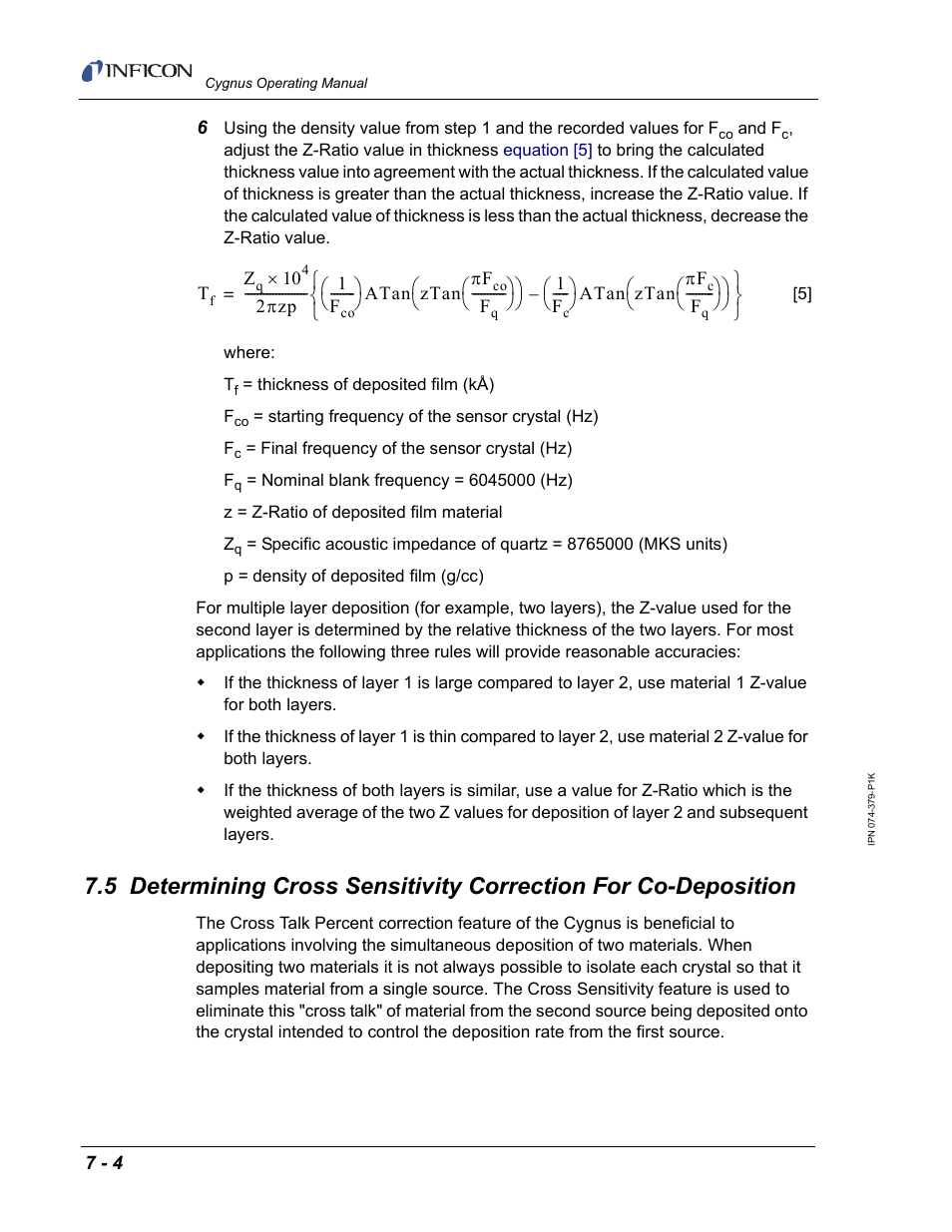 INFICON Cygnus Thin Film Deposition Controller User Manual | Page 162 / 228