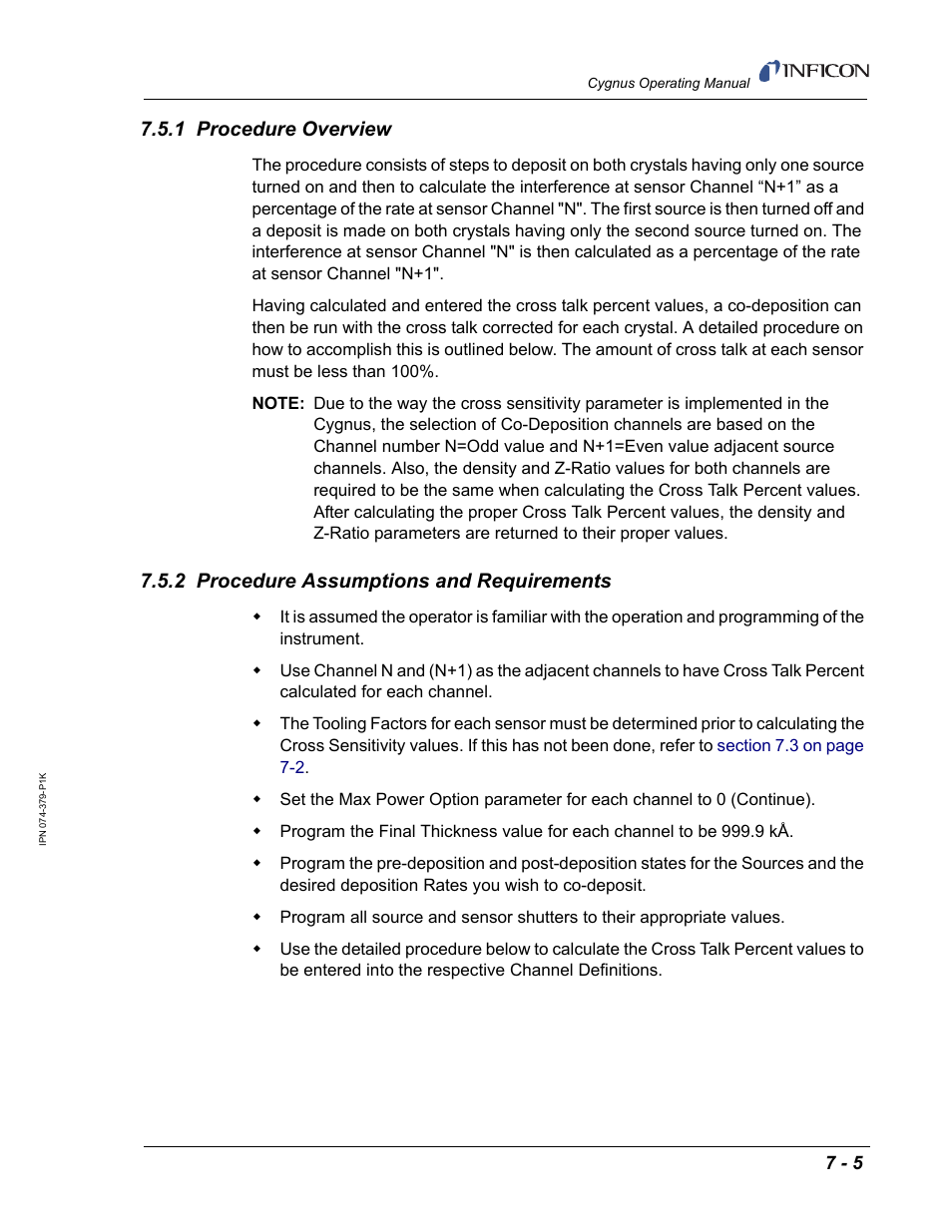 1 procedure overview, 2 procedure assumptions and requirements | INFICON Cygnus Thin Film Deposition Controller User Manual | Page 163 / 228