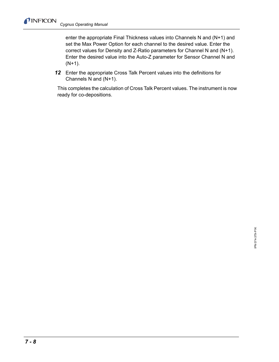 INFICON Cygnus Thin Film Deposition Controller User Manual | Page 166 / 228