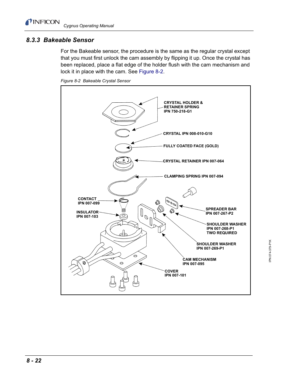3 bakeable sensor | INFICON Cygnus Thin Film Deposition Controller User Manual | Page 188 / 228