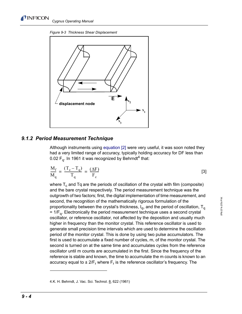 2 period measurement technique, Figure 9-3 | INFICON Cygnus Thin Film Deposition Controller User Manual | Page 202 / 228