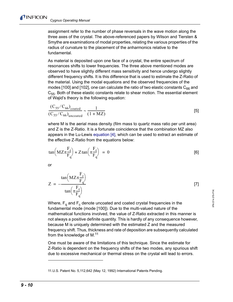 INFICON Cygnus Thin Film Deposition Controller User Manual | Page 208 / 228