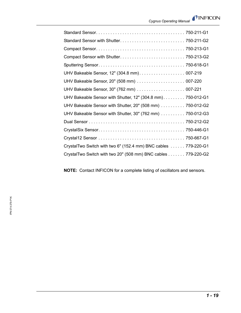 INFICON Cygnus Thin Film Deposition Controller User Manual | Page 33 / 228