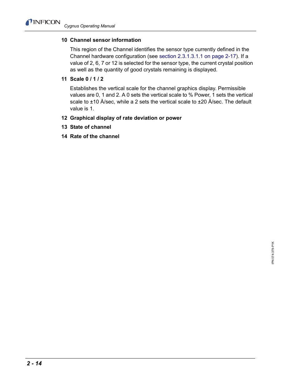 INFICON Cygnus Thin Film Deposition Controller User Manual | Page 50 / 228