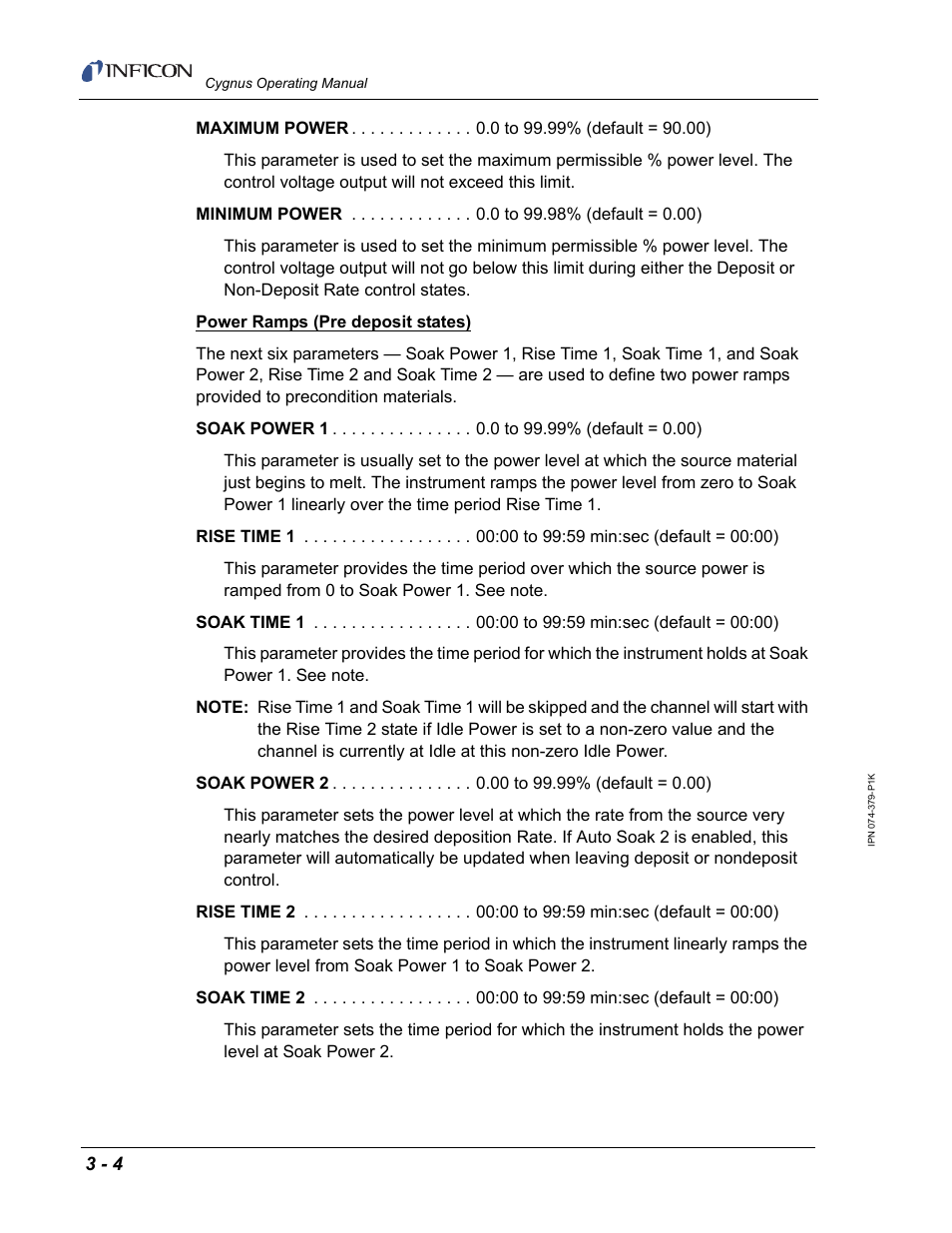 INFICON Cygnus Thin Film Deposition Controller User Manual | Page 72 / 228