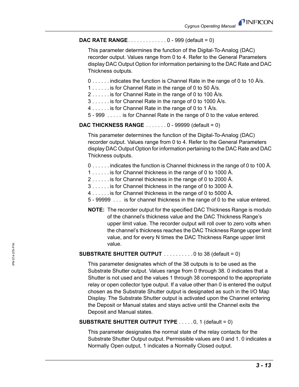 INFICON Cygnus Thin Film Deposition Controller User Manual | Page 81 / 228