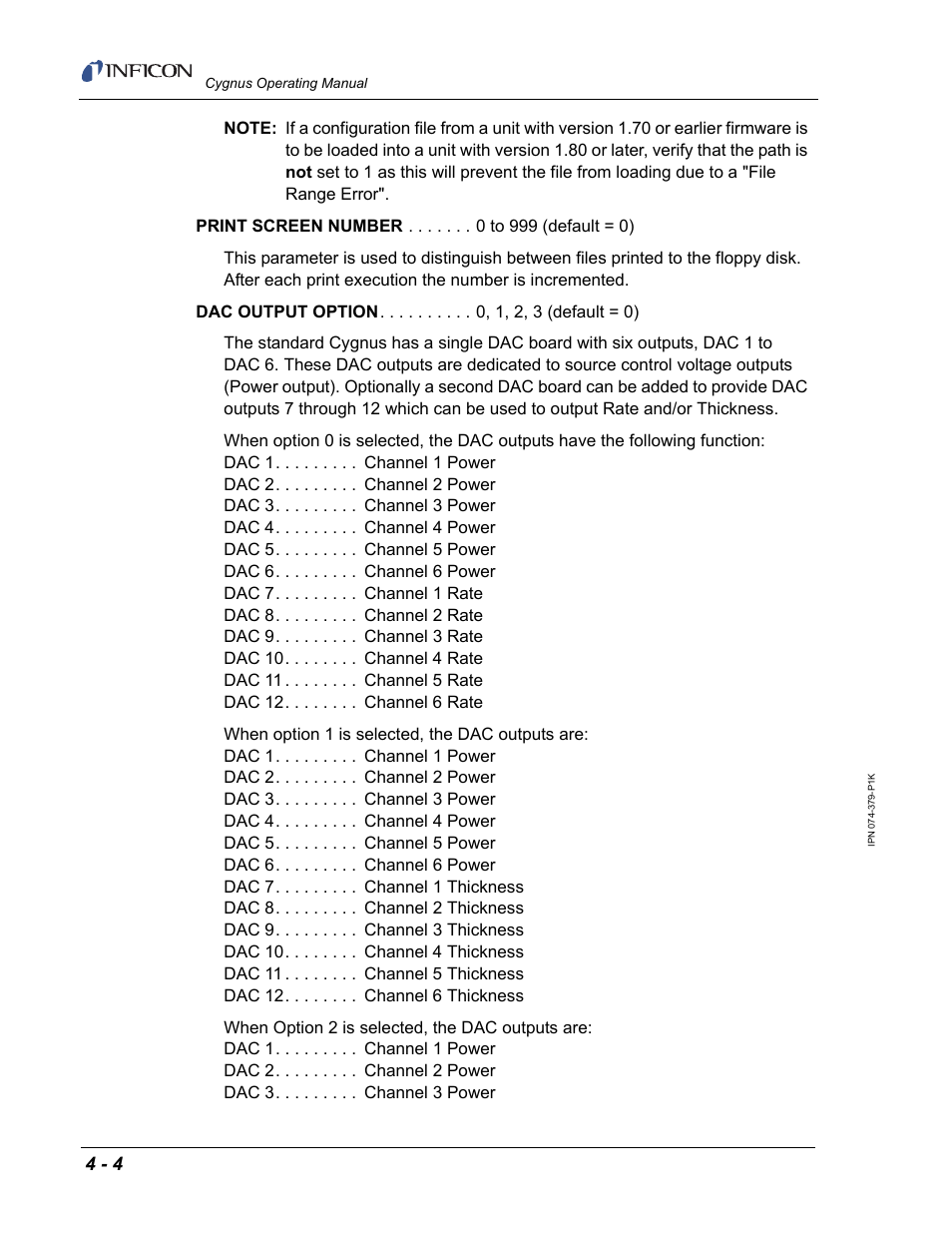 INFICON Cygnus Thin Film Deposition Controller User Manual | Page 88 / 228