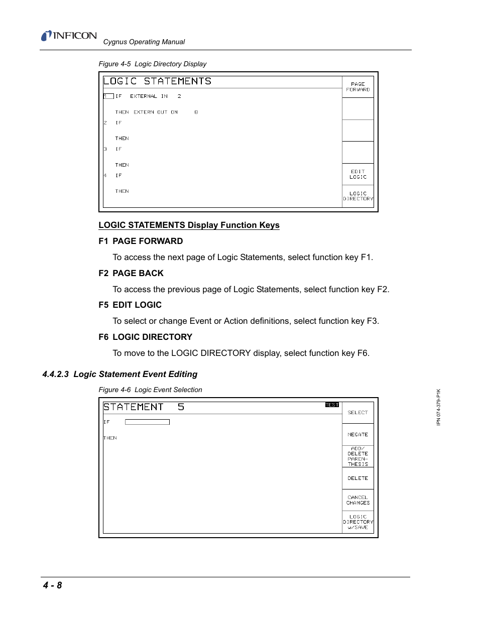 3 logic statement event editing | INFICON Cygnus Thin Film Deposition Controller User Manual | Page 92 / 228