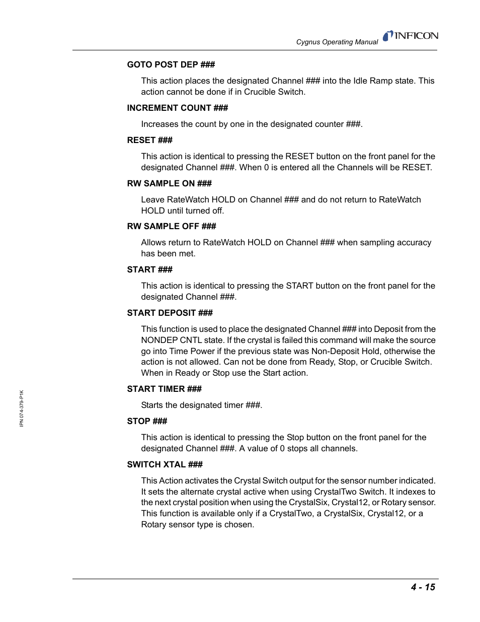 INFICON Cygnus Thin Film Deposition Controller User Manual | Page 99 / 228