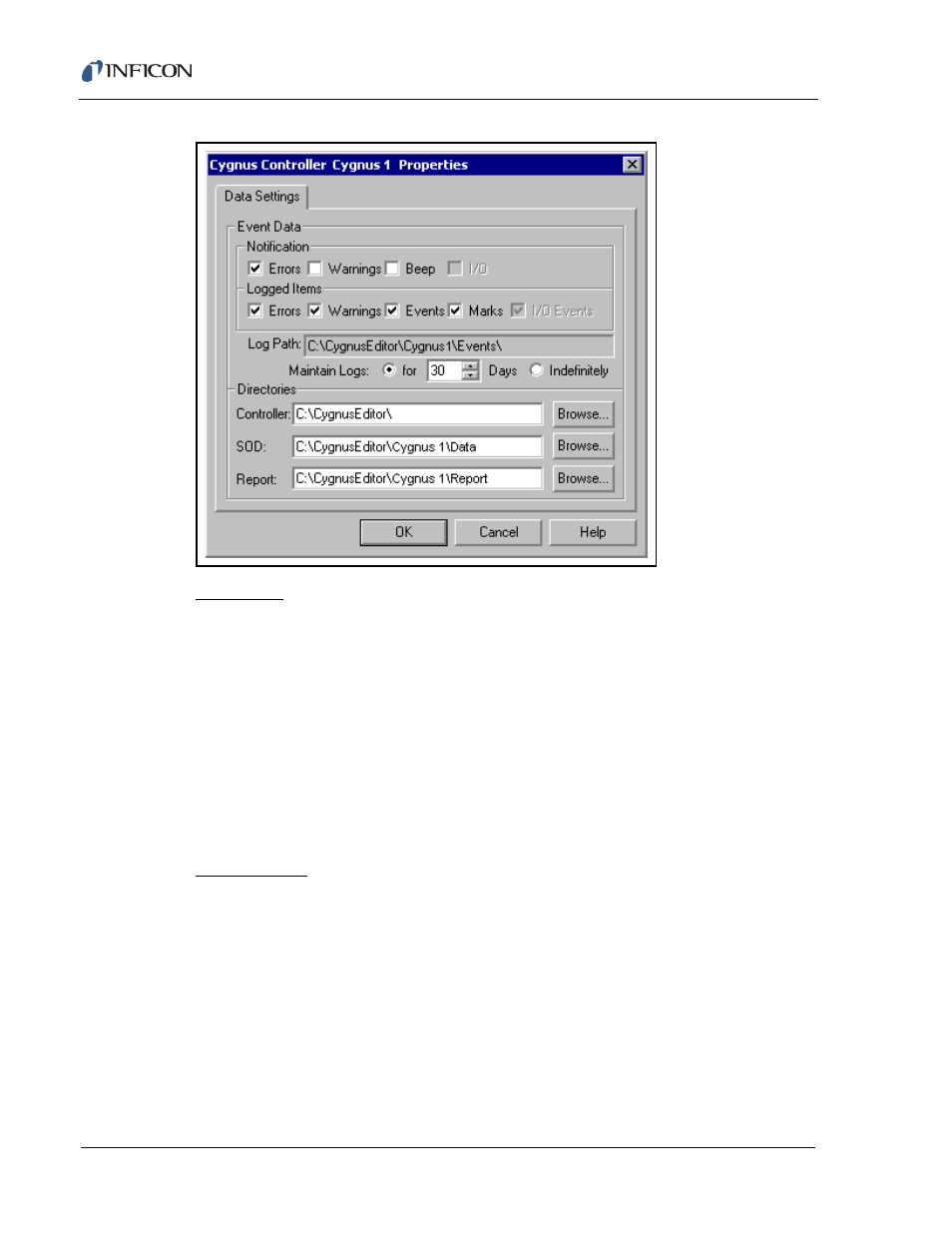 Figure 2-11, Allows the configur | INFICON Cygnus Editor Software Manual User Manual | Page 30 / 82