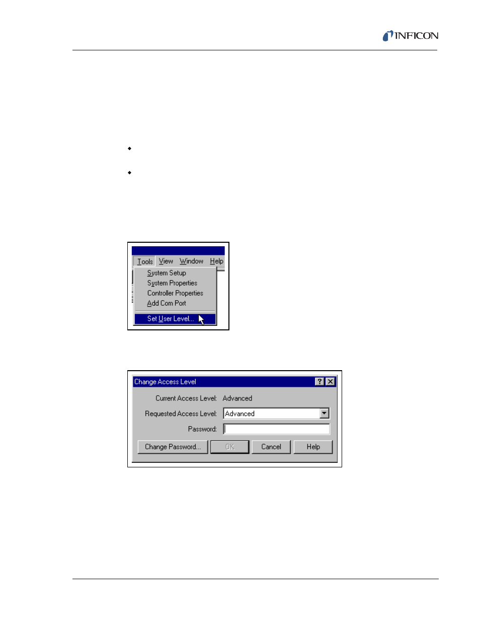 3 user level (access levels) | INFICON Cygnus Editor Software Manual User Manual | Page 37 / 82