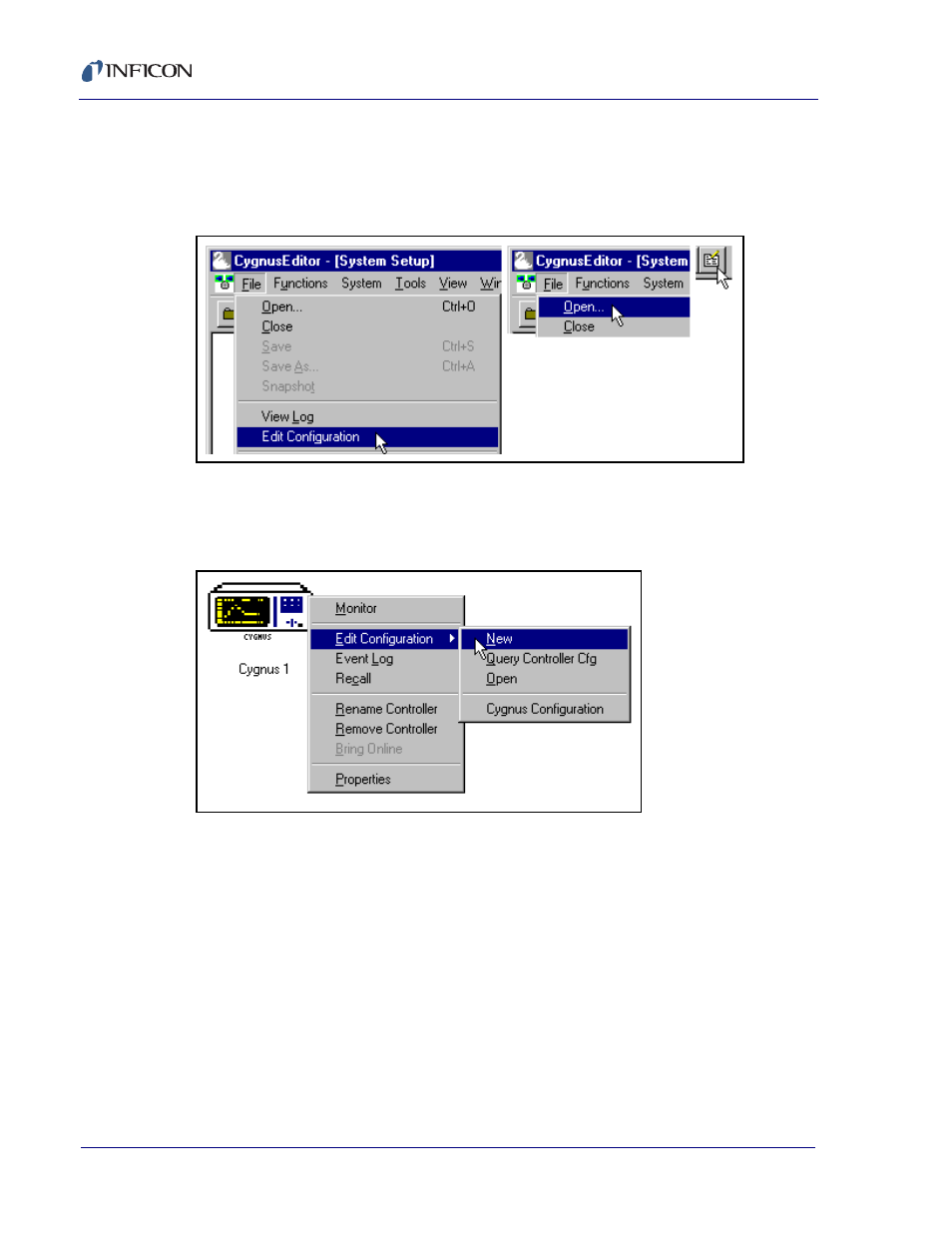 2 using the configuration editor | INFICON Cygnus Editor Software Manual User Manual | Page 40 / 82
