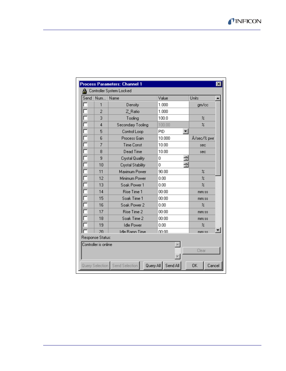 8 editing process parameters | INFICON Cygnus Editor Software Manual User Manual | Page 61 / 82