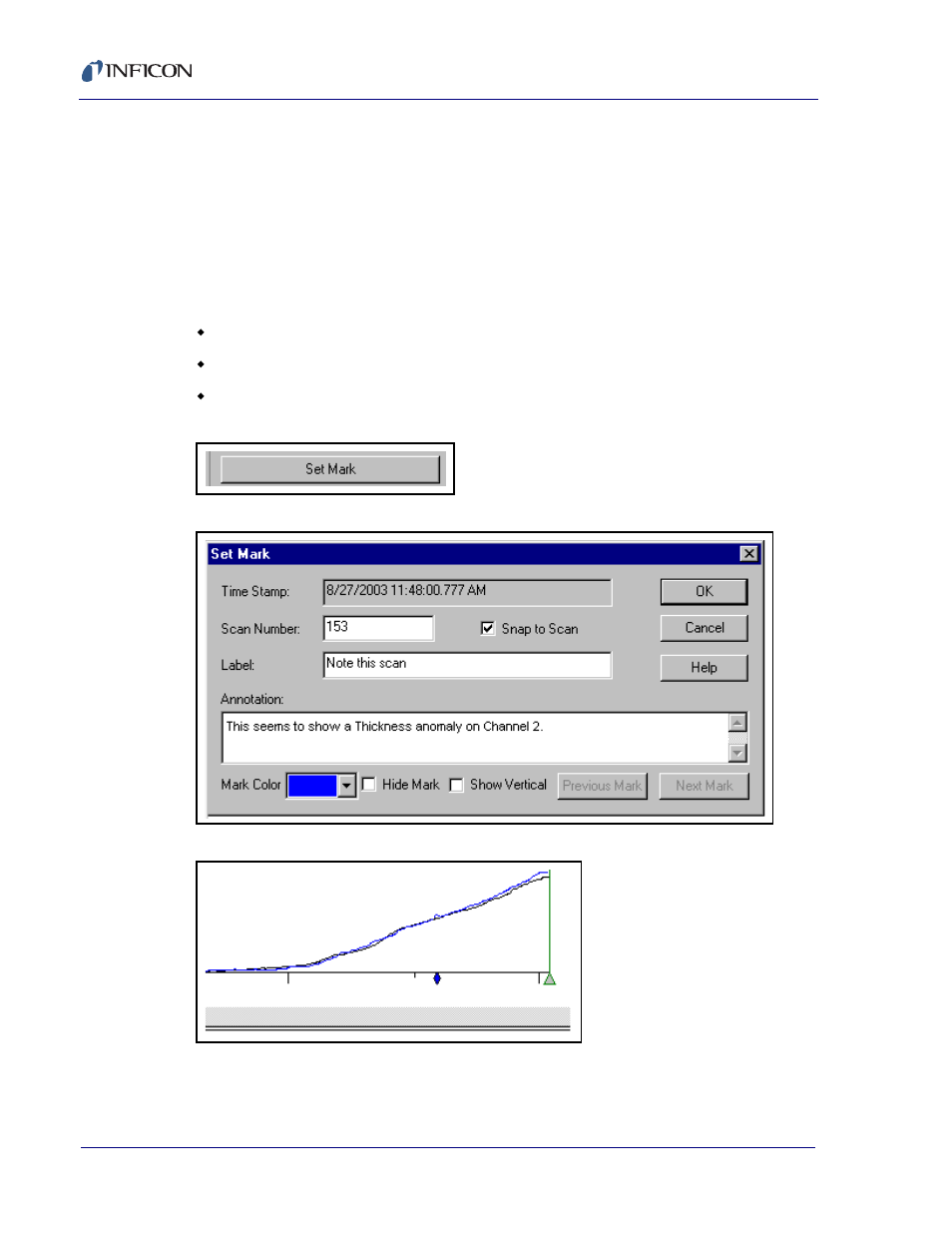 5 setting a mark | INFICON Cygnus Editor Software Manual User Manual | Page 68 / 82