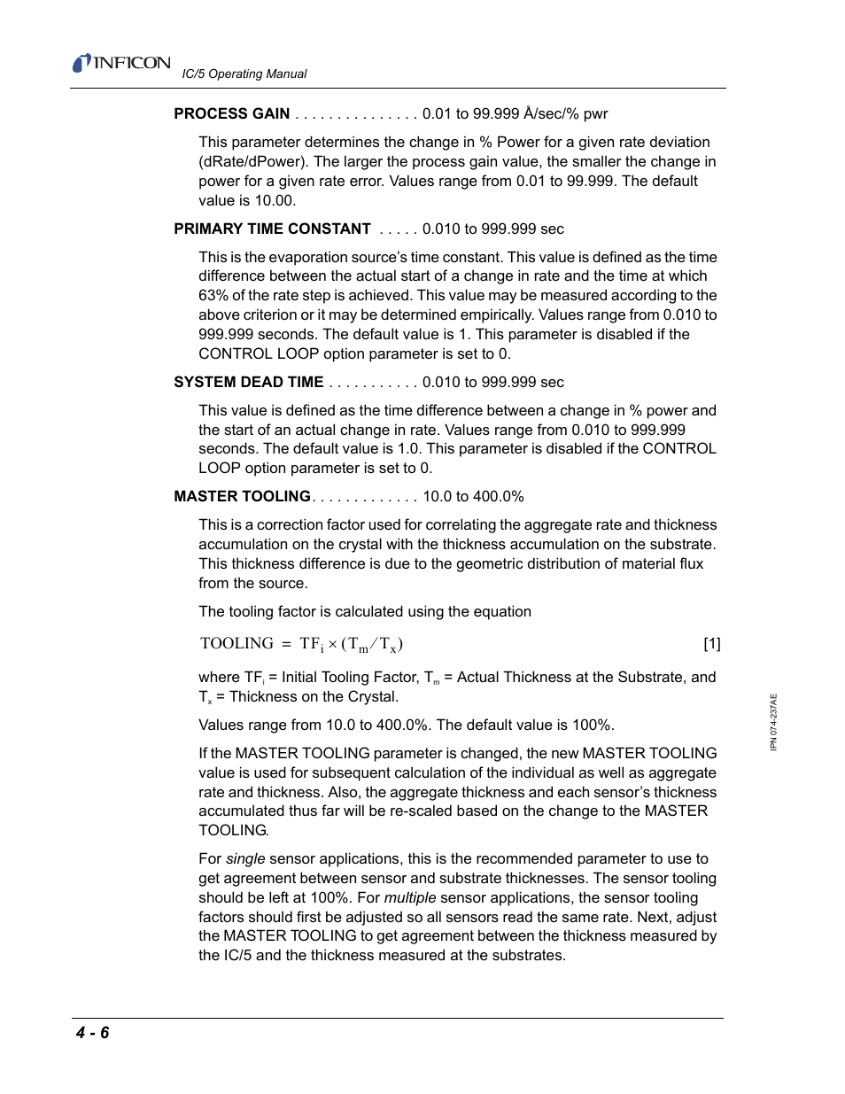 INFICON IC/5 Thin Film Deposition Controller User Manual | Page 100 / 312