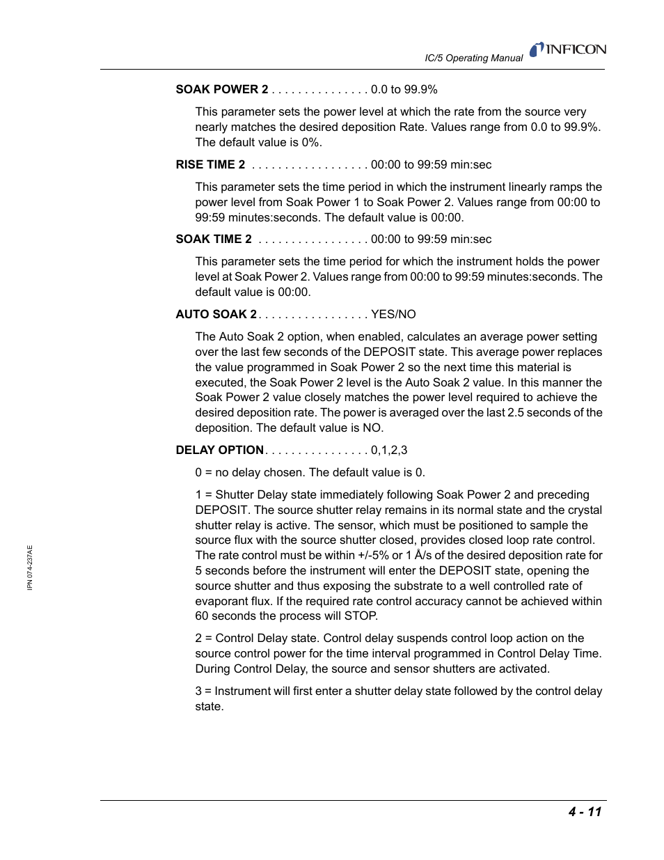 INFICON IC/5 Thin Film Deposition Controller User Manual | Page 105 / 312